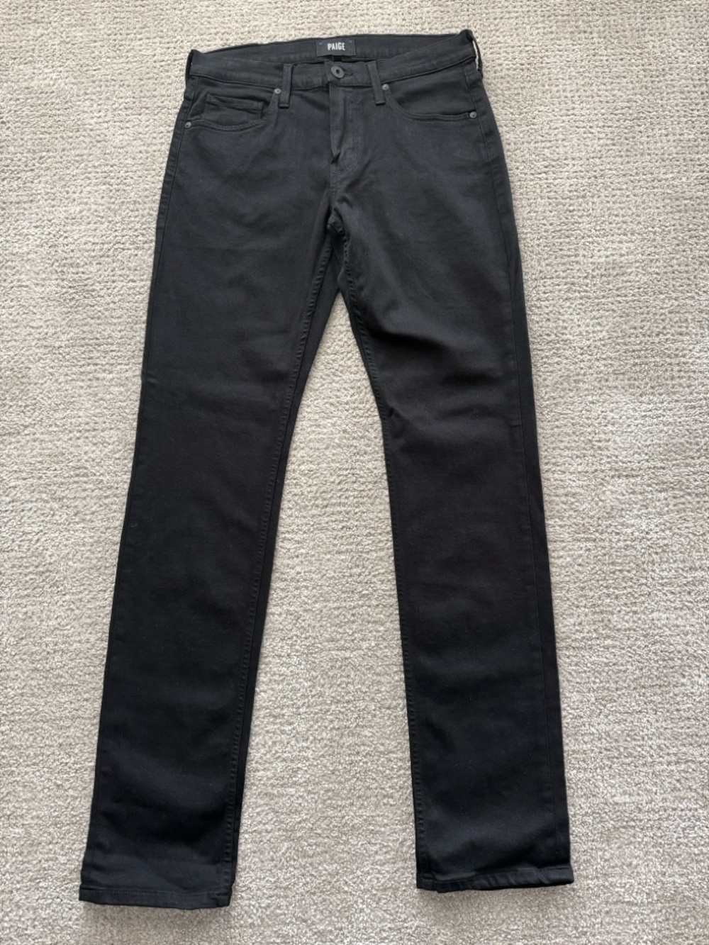 PAIGE Men's Black Lennox Jeans